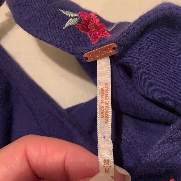 52. Free People Lita Top in Deep Blue - Picture 14 of 14